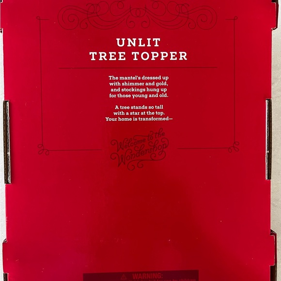 Target 9” Red Glittered Ball Star Metal Christmas Tree Topper Unlit New - Picture 5 of 5